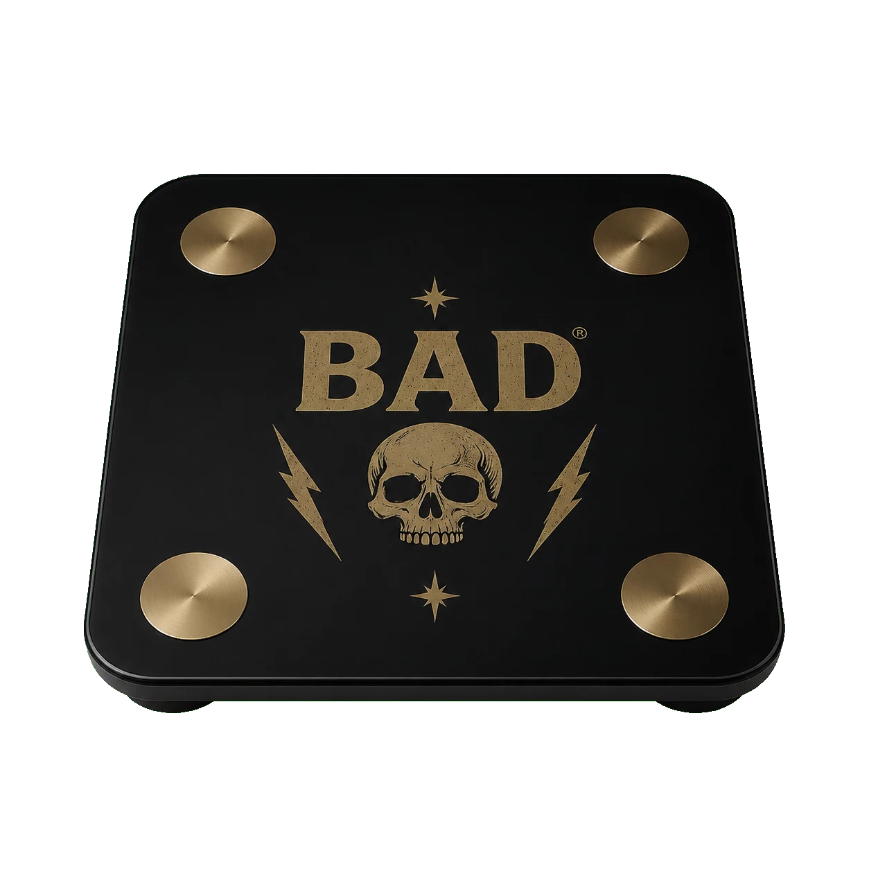OpenAI-generated matte black BAD smart scale concept